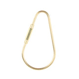 Maxbell 5 Pieces Brass Screw Lock Keychain Ring Clip Tool Hook Clasp Small A shape