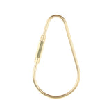 Maxbell 5 Pieces Brass Screw Lock Keychain Ring Clip Tool Hook Clasp Small A shape