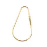 Maxbell 5 Pieces Brass Screw Lock Keychain Ring Clip Tool Hook Clasp Small A shape