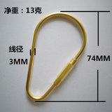 Maxbell 5 Pieces Brass Screw Lock Keychain Ring Clip Tool Hook Clasp Small A shape