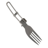Maxbell 2Pcs Portable Camping Picnic Spoon Fork Cutter Stainless Steel Spork