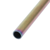 Maxbell 2 Pieces 192mm Long Titanium Drinking Straws with Cleaning Brush Straight