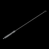 Maxbell 2 Pieces 192mm Long Titanium Drinking Straws with Cleaning Brush Straight