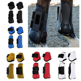 Maxbell 4 Pairs Horse Leg Boots Front Hind Leg Tendon Protect Equestrian