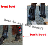 Maxbell 4 Pairs Horse Leg Boots Front Hind Leg Tendon Protect Equestrian