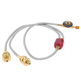 Maxbell Maxbell Metal Camping Gas Propane Tank Connection Adapter Coupler for 2 Stoves 72cm