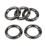 Maxbell 5 Pieces Zinc Alloy Round Spring Buckles Snap Hook Keychain Clip Black 10mm - Aladdin Shoppers