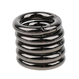 Maxbell 5 Pieces Zinc Alloy Round Spring Buckles Snap Hook Keychain Clip Black 10mm - Aladdin Shoppers