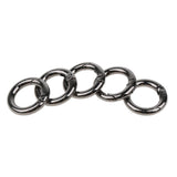 Maxbell 5 Pieces Zinc Alloy Round Spring Buckles Snap Hook Keychain Clip Black 10mm - Aladdin Shoppers