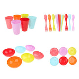 Maxbell 12 Pieces Portable Plastic Camping Tableware Set Chopsticks Spoons Forks - Aladdin Shoppers