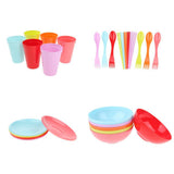 Maxbell 12 Pieces Portable Plastic Camping Tableware Set Chopsticks Spoons Forks - Aladdin Shoppers