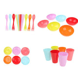Maxbell 12 Pieces Portable Plastic Camping Tableware Set Chopsticks Spoons Forks - Aladdin Shoppers