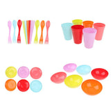 Maxbell 12 Pieces Portable Plastic Camping Tableware Set Chopsticks Spoons Forks - Aladdin Shoppers