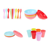 Maxbell 12 Pieces Portable Plastic Camping Tableware Set Chopsticks Spoons Forks - Aladdin Shoppers