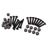 Maxbell 8x Skateboard Mounting Screws with 2x Riser Pad Longboard Hardware 25mm+3mm