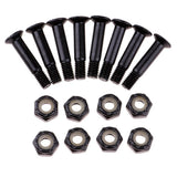 Maxbell 8x Skateboard Mounting Screws with 2x Riser Pad Longboard Hardware 25mm+3mm