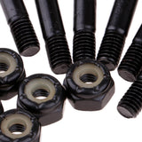 Maxbell 8x Skateboard Mounting Screws with 2x Riser Pad Longboard Hardware 25mm+3mm