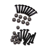 Maxbell 8x Skateboard Mounting Screws with 2x Riser Pad Longboard Hardware 25mm+3mm