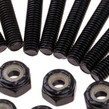 Maxbell 8x Skateboard Mounting Screws with 2x Riser Pad Longboard Hardware 35mm+3mm