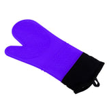Maxbell Maxbell Heat Resistant Silicone Oven Glove Pot Holder Grilling Cooking Baking Purple