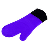 Maxbell Maxbell Heat Resistant Silicone Oven Glove Pot Holder Grilling Cooking Baking Purple