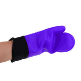 Maxbell Maxbell Heat Resistant Silicone Oven Glove Pot Holder Grilling Cooking Baking Purple
