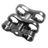 Maxbell 2 Pieces Underwater Diving Flashlight Torch Ball Join Connector Clamp Mount