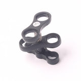 Maxbell 2 Pieces Underwater Diving Flashlight Torch Ball Join Connector Clamp Mount