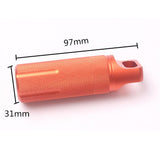 Maxbell Survival Pill Box Case Waterproof Aluminum Holder Container Medicine Capsule Orange