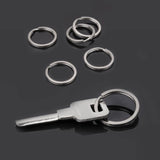 20Pcs Stainless Steel O Ring Sports Key Chain Buckle Holder Camping Silver