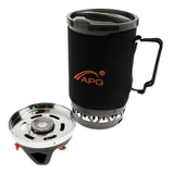 Maxbell Aluminum All In One Compact Camping Hiking Gas Stove Burner With Cooking Pot - Aladdin Shoppers