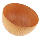 Maxbell 2xRound Wooden Cereal Bowl Food Container Camping Dinner Lunch Tableware M