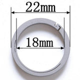 Maxbell Maxbell Titanium Ring Buckle Round Snap Hook Keychain Carabiner Clip 22mm Blue