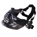 Maxbell Halloween Party Skeleton Half Face Mask Skull Protective Cover Silver Black - Aladdin Shoppers