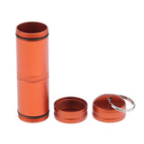 Maxbell Maxbell Waterproof Aluminum Pill Storage Box Capsule Container Tablet Bottle orange