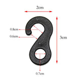 Maxbell Maxbell 10 Pcs Plastic Shock Bungee Cord Karabiner Hook Elastic Cord Rope End Buckle