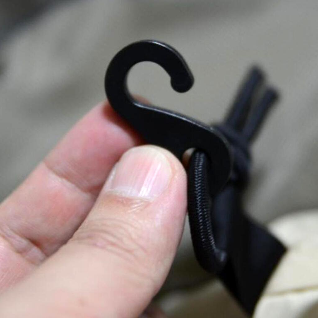 Maxbell Maxbell 10 Pcs Plastic Shock Bungee Cord Karabiner Hook Elastic Cord Rope End Buckle