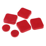 Maxbell Maxbell Wear Resistant Longboard POB Fingers Palm Slide Pucks Set for Downhill Square 6Pcs Red