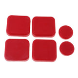 Maxbell Maxbell Wear Resistant Longboard POB Fingers Palm Slide Pucks Set for Downhill Square 6Pcs Red
