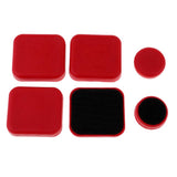 Maxbell Maxbell Wear Resistant Longboard POB Fingers Palm Slide Pucks Set for Downhill Square 6Pcs Red