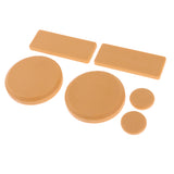Maxbell Maxbell Wear Resistant Longboard POB Fingers Palm Slide Pucks Set for Downhill Rectangle 6Pcs Yellow