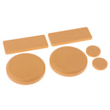 Maxbell Maxbell Wear Resistant Longboard POB Fingers Palm Slide Pucks Set for Downhill Rectangle 6Pcs Yellow
