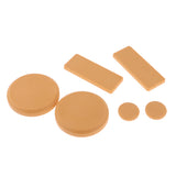 Maxbell Maxbell Wear Resistant Longboard POB Fingers Palm Slide Pucks Set for Downhill Rectangle 6Pcs Yellow