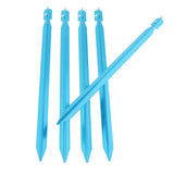 5pcs 23cm Aluminum Blue Camping Tent Nails with Tent Pegs Nails Storage Bag
