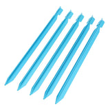 5pcs 23cm Aluminum Blue Camping Tent Nails with Tent Pegs Nails Storage Bag