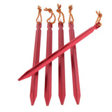 Maxbell Ultralight Triangle Tent Stakes Ground Nails Camping Hiking Tent Pegs red