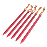 Maxbell Ultralight Triangle Tent Stakes Ground Nails Camping Hiking Tent Pegs red