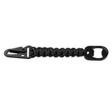 Maxbell Maxbell Paracord Carabiner Survival Keychain for Hiking, Camping, Hunting, Fishing Black