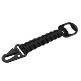 Maxbell Maxbell Paracord Carabiner Survival Keychain for Hiking, Camping, Hunting, Fishing Black