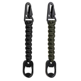 Maxbell Maxbell Paracord Carabiner Survival Keychain for Hiking, Camping, Hunting, Fishing Black